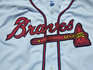 Vintage Mens Russell Athletic Atlanta Braves Authentic Jersey Size 44-White