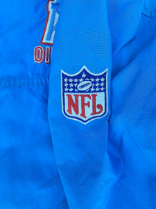 Vintage Mens Starter Houston Oilers Button/Zip Up Jacket Size XL-Blue