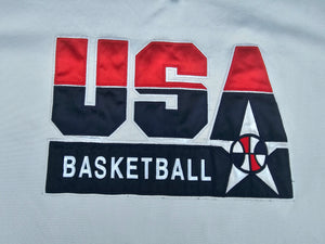 Vintage Mens Nike 1992 Olympics Michael Jordan USA Basketball Dream Team Warm Up Shooting Shirt Size XL-White