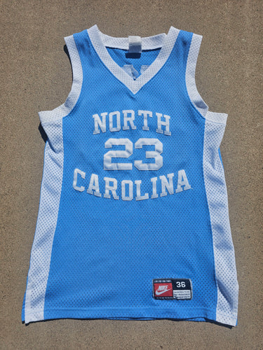 Vintage Mens Nike North Carolina Tar Heels Michael Jordan Authentic Jersey Size 36-Carolina Blue