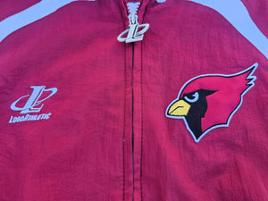 Vintage Mens Logo Athletic Arizona Cardinals Pro Line Zip Up Jacket Size XL