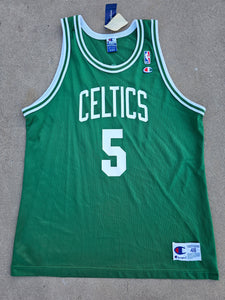 NWT Vintage Mens Champion Boston Celtics Ron Mercer Jersey Size 48-Green