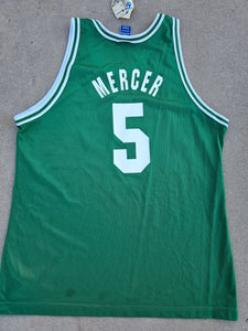 NWT Vintage Mens Champion Boston Celtics Ron Mercer Jersey Size 48-Green