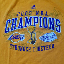 Load image into Gallery viewer, Mens Adidas Los Angeles Lakers 2009 NBA Champions Tshirt Size Medium-Gold